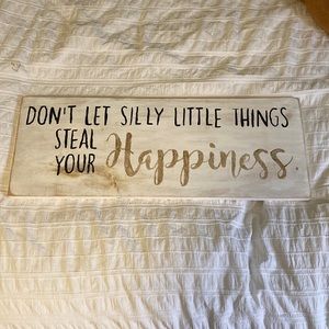 Wooden hand painted sign